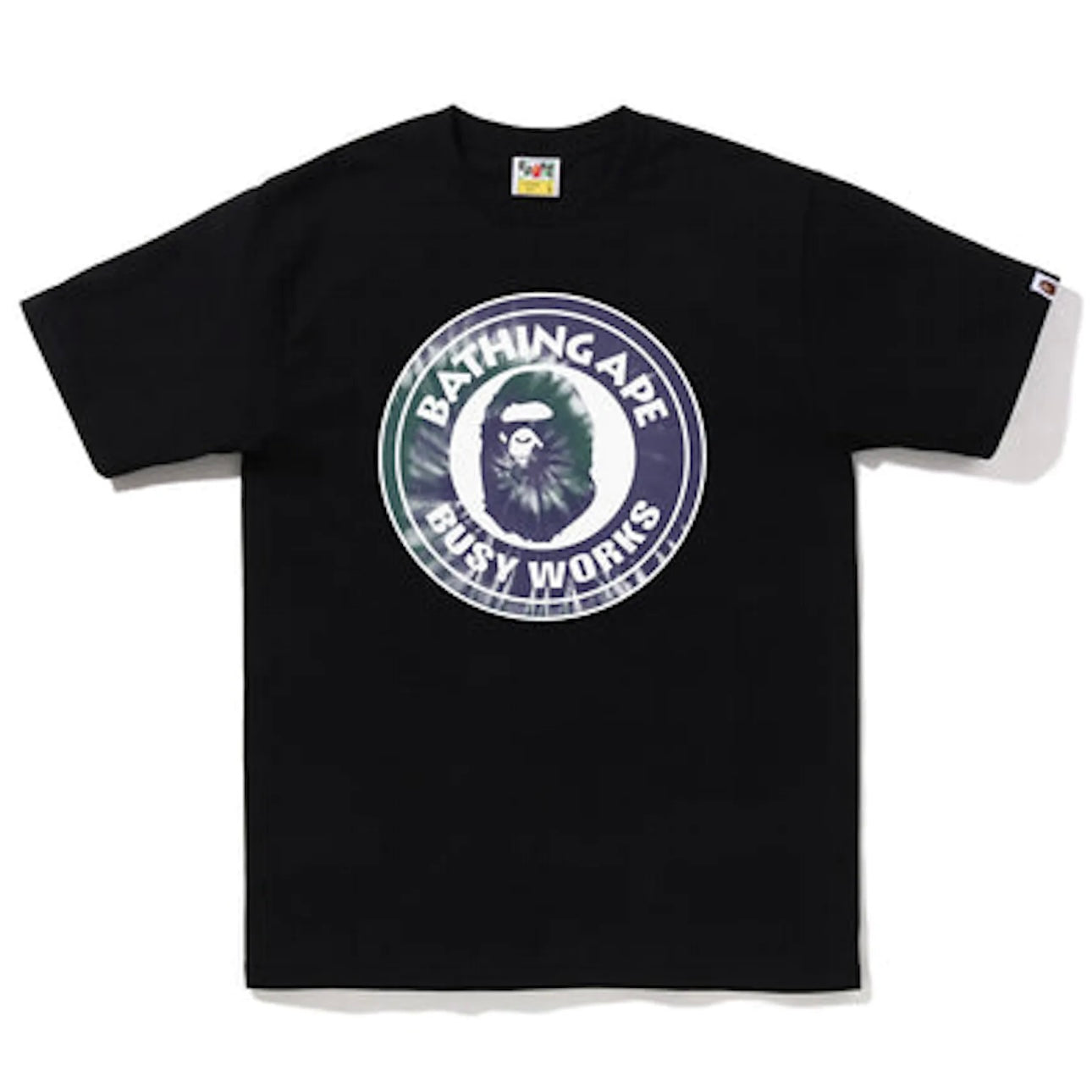 Bape Tie Dye Busy Works Tee “Black/Purple” (276)