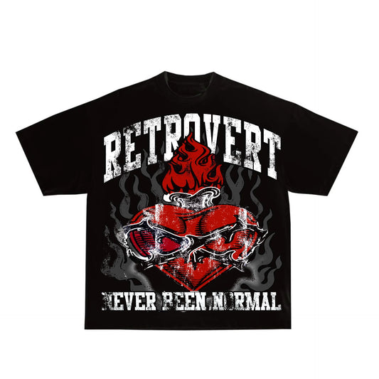 Retrovert Heart Thorn Tee "Black/Red" (434)