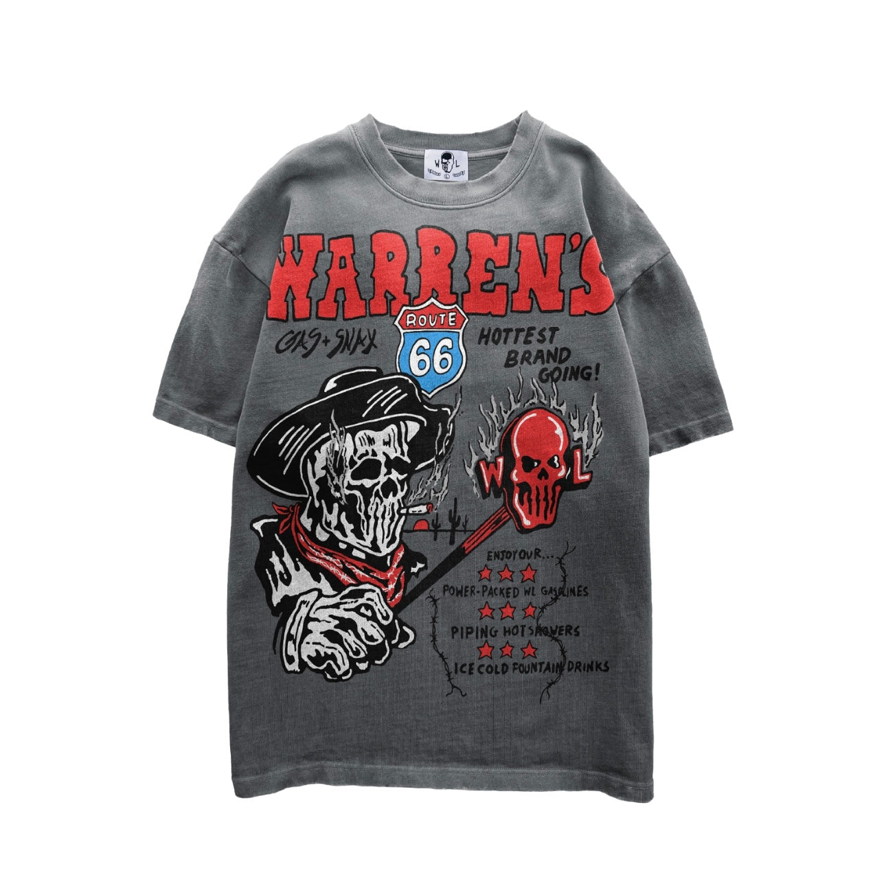 Warren Lotas Route 66 Tee "Dark Grey" (434)