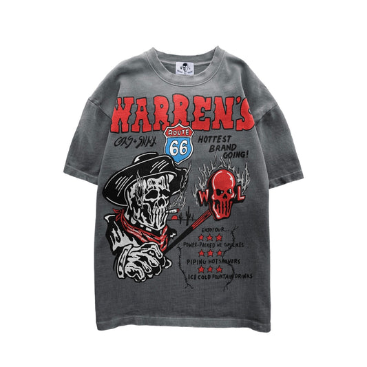 Warren Lotas Route 66 Tee "Dark Grey" (434)