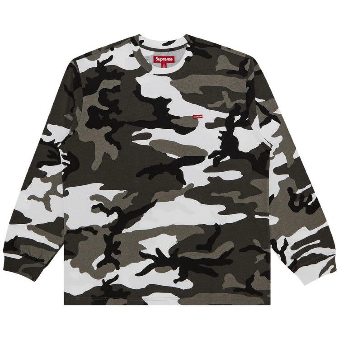 Supreme Small Box Logo Longsleeve Tee “Snow Camo” (276)