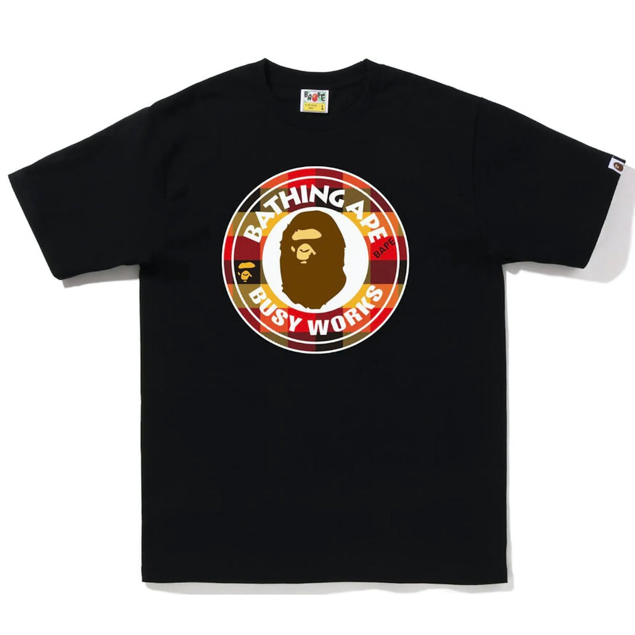 Bape Block Check Busy Works Tee “Black/Red”