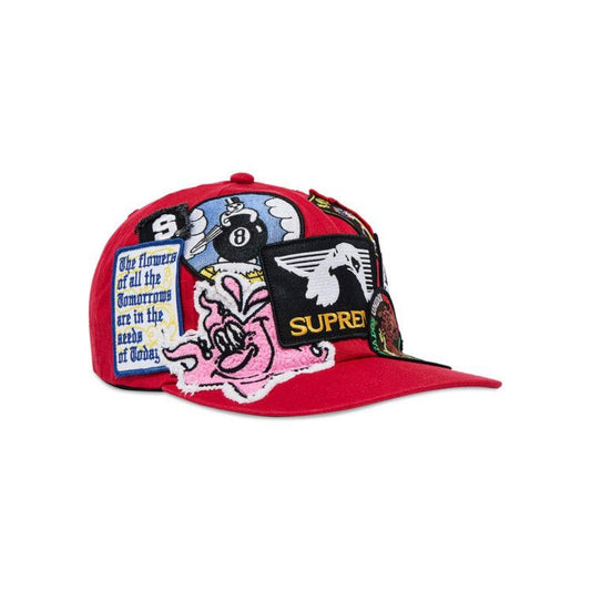 Supreme Patches 6 Panel Hat "Red" (276)