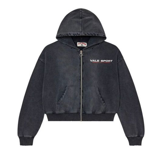 VALE Forever Staple Zip Up Hoodie "Faded Black" (434)