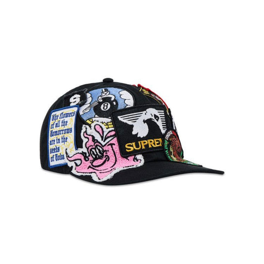 Supreme Patches 6 Panel Hat "Black" (276)