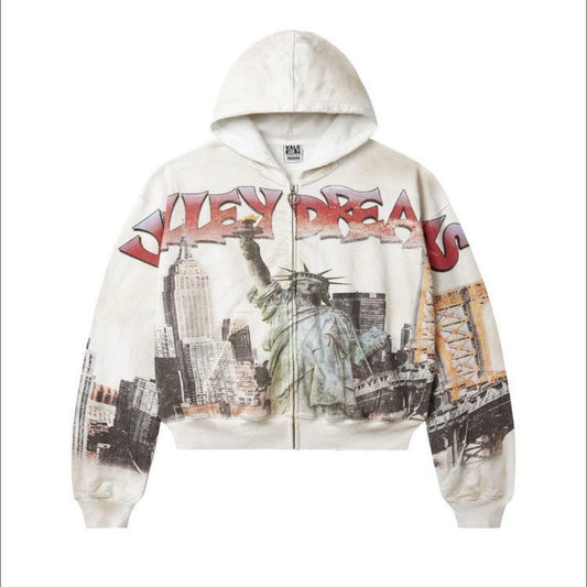 VALE Forever NYC Zip Up Hoodie "White" (434)