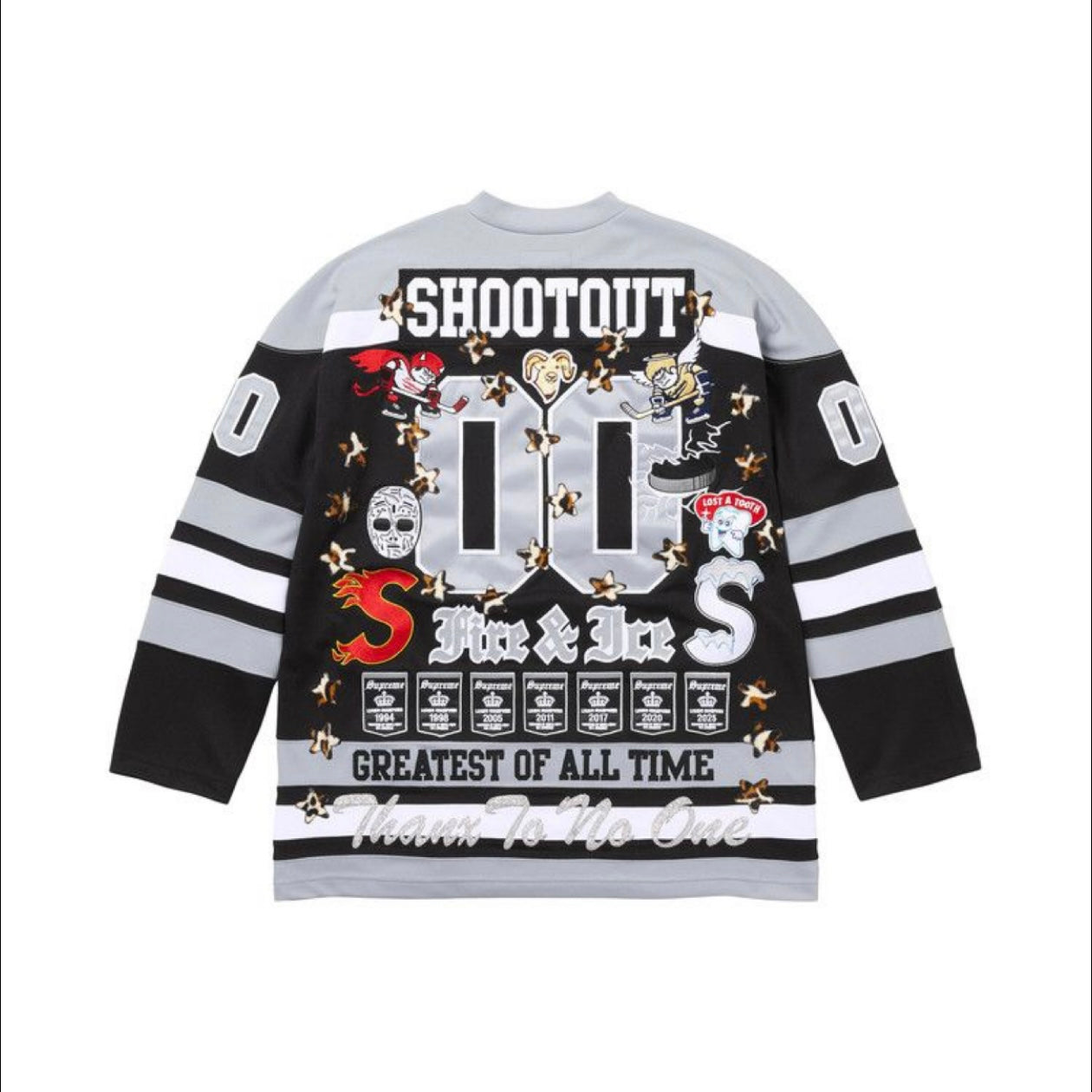 Jersey Black Supreme Patch Supreme Spiderweb Football Jersey T