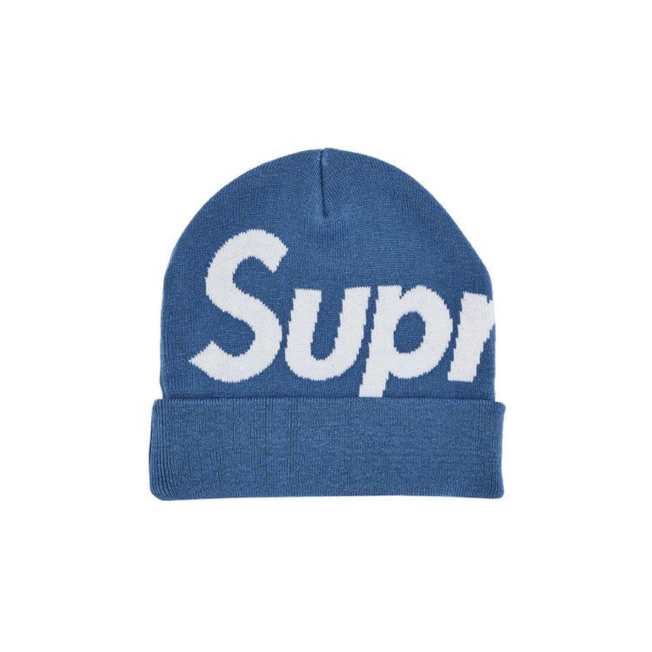 Supreme Big Logo Beanie “Blue” (434)