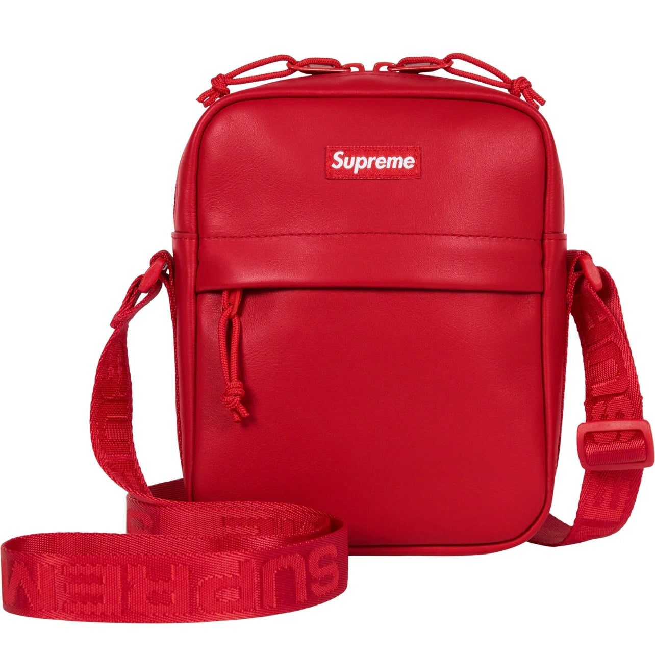 Supreme Leather Shoulder Bag “Red”