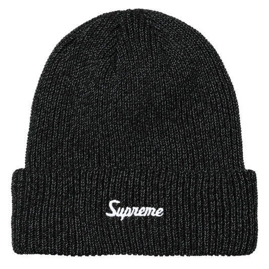 Supreme Loose Gauge Beanie “Black Reflective" (434)